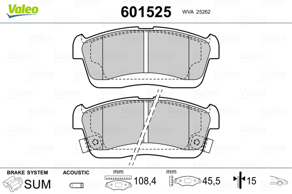 Valeo Remblokset 601525