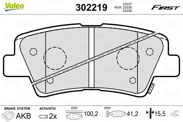 Valeo Remblokset 302219