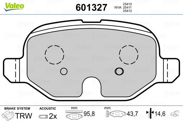 Remblokset Valeo 601327
