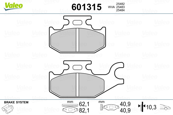 Valeo Remblokset 601315