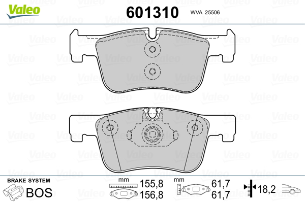 Valeo Remblokset 601310