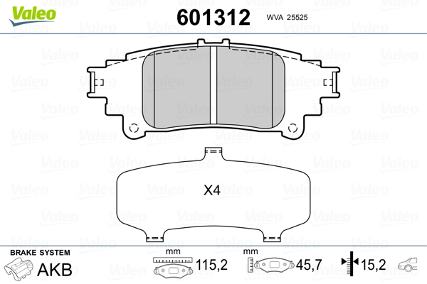 Valeo Remblokset 601312