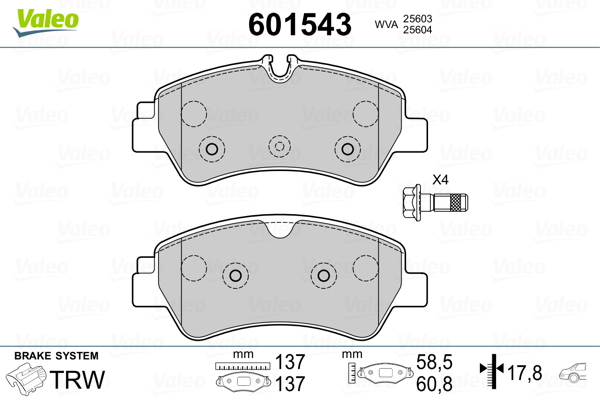 Valeo Remblokset 601543