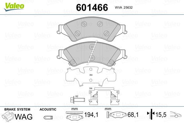 Valeo Remblokset 601466