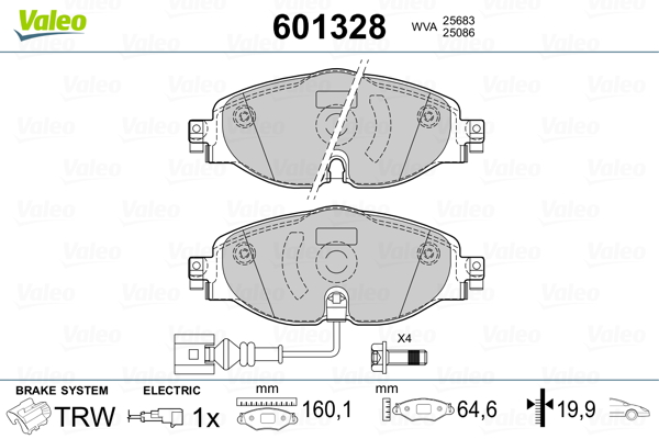 Remblokset Valeo 601328