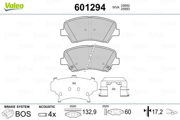 Valeo Remblokset 601294