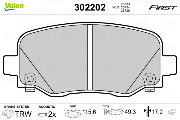 Valeo Remblokset 302202