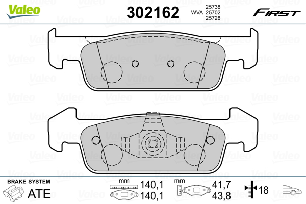 Valeo Remblokset 302162