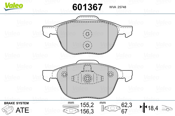 Valeo Remblokset 601367