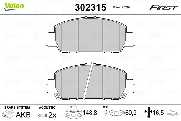 Valeo Remblokset 302315