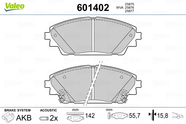 Valeo Remblokset 601402