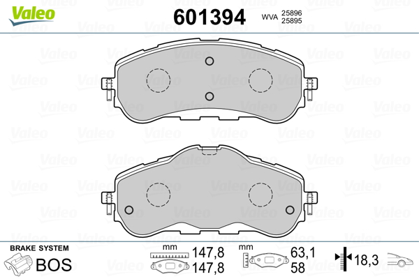 Remblokset Valeo 601394