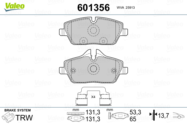 Remblokset Valeo 601356