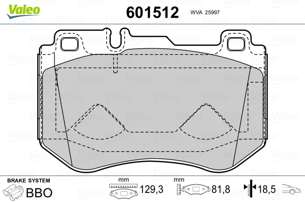 Valeo Remblokset 601512