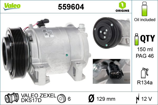 Airco compressor Valeo 559604