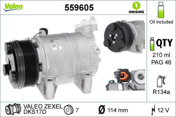 Airco compressor Valeo 559605