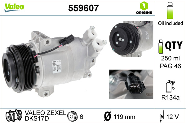 Airco compressor Valeo 559607