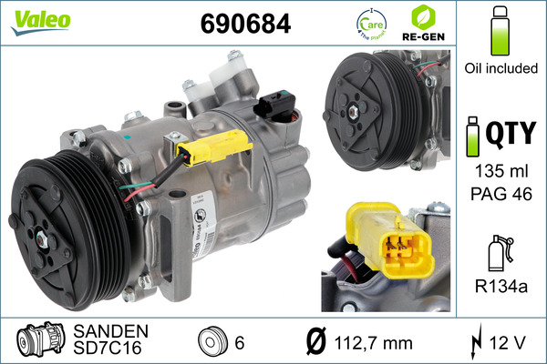 Valeo Airco compressor 690684