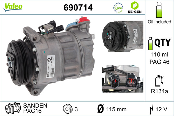 Valeo Airco compressor 690714