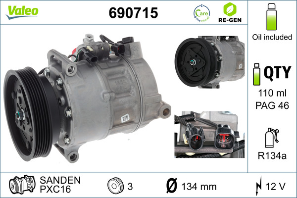 Airco compressor Valeo 690715