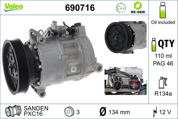 Airco compressor Valeo 690716