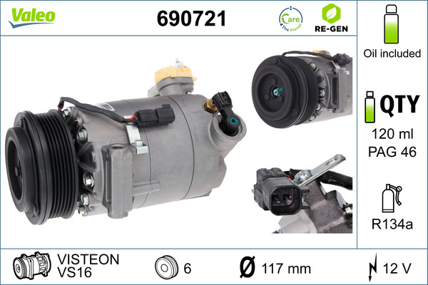 Valeo Airco compressor 690721