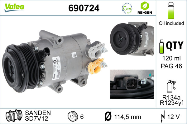 Valeo Airco compressor 690724