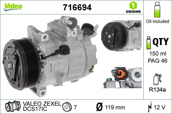 Valeo Airco compressor 716694