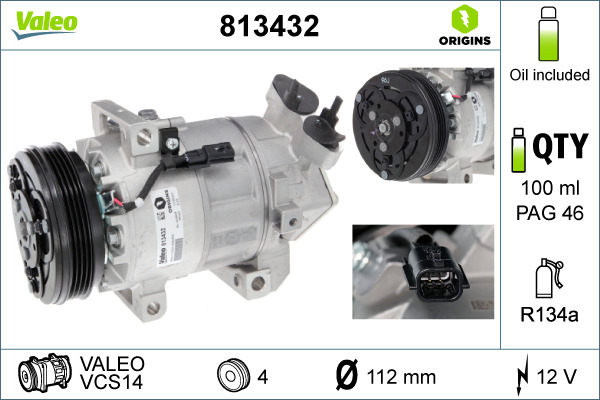 Airco compressor Valeo 813432