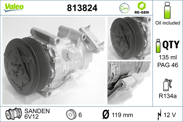 Valeo Airco compressor 813824