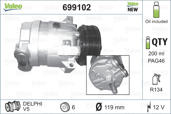 Valeo Airco compressor 699102