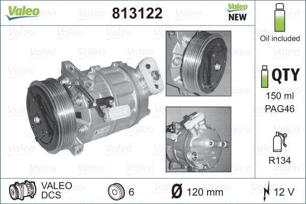 Airco compressor Valeo 813122