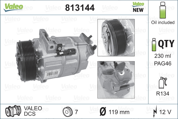 Airco compressor Valeo 813144