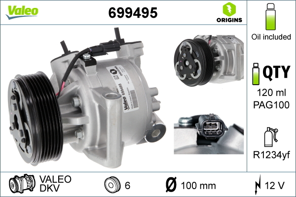 Airco compressor Valeo 699495