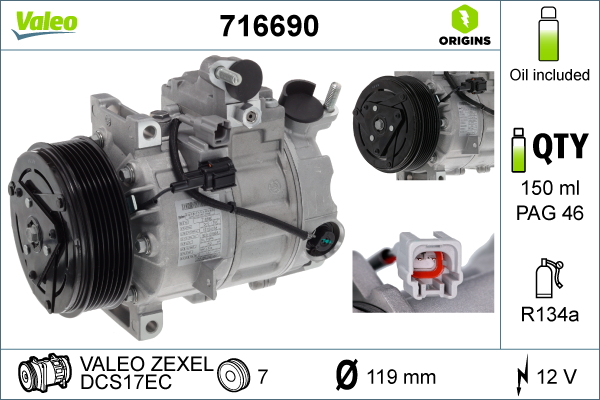 Valeo Airco compressor 716690