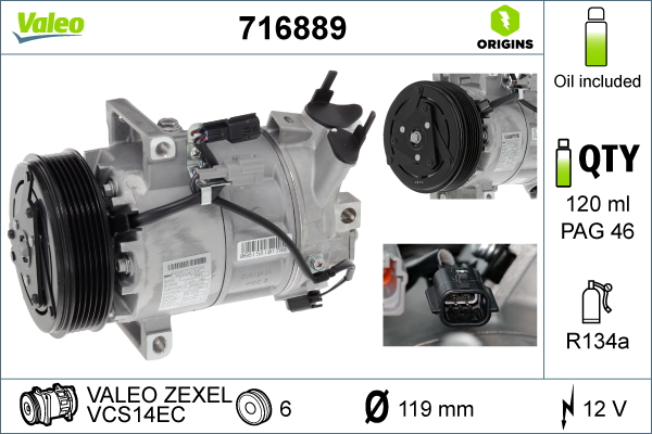 Valeo Airco compressor 716889