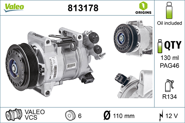 Valeo Airco compressor 813178