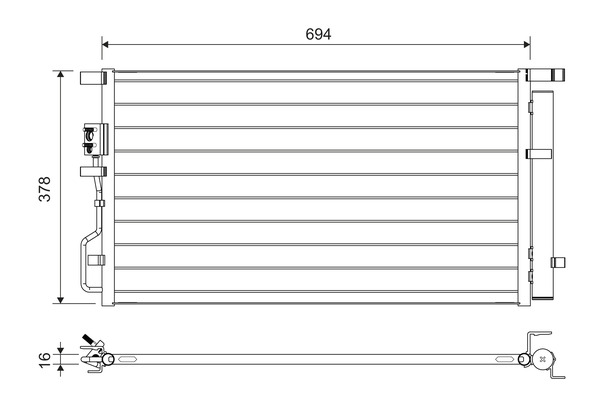 Airco condensor Valeo 822614