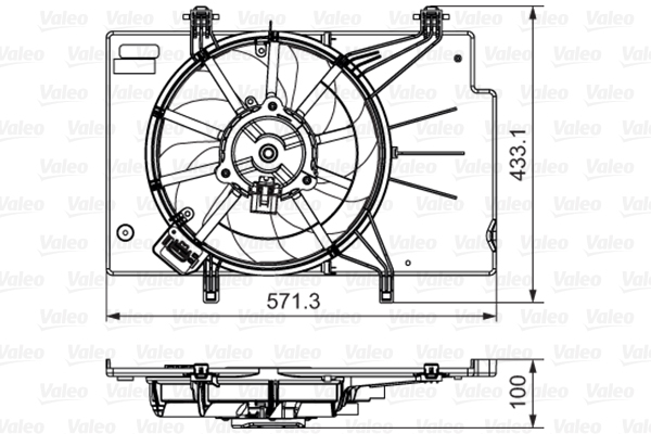 Ventilatorwiel-motorkoeling Valeo 696346