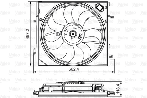 Ventilatorwiel-motorkoeling Valeo 696583