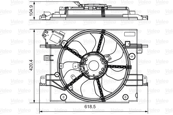 Ventilatorwiel-motorkoeling Valeo 696880