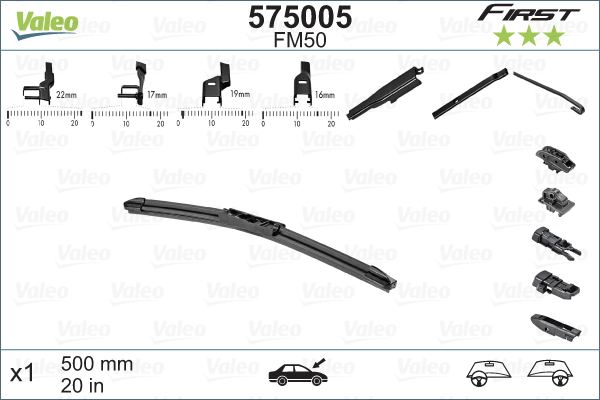 Valeo Ruitenwisserblad 575005