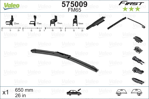 Valeo Ruitenwisserblad 575009