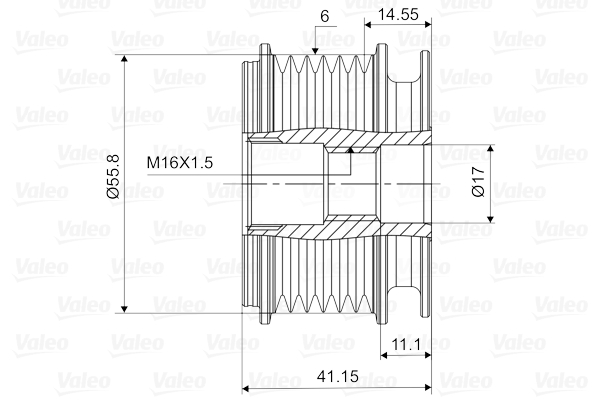 Valeo Vrijloop koppeling dynamo 588001