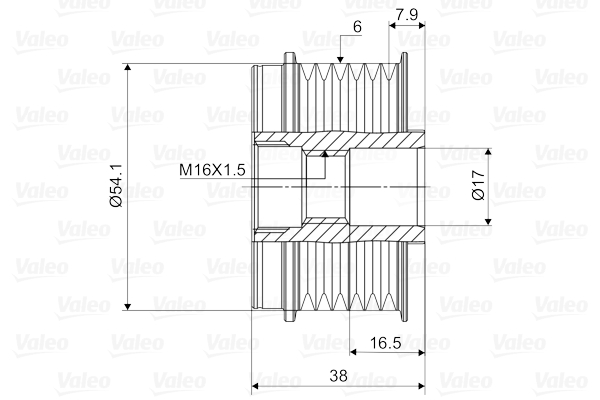 Valeo Vrijloop koppeling dynamo 588006