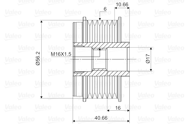 Valeo Vrijloop koppeling dynamo 588010