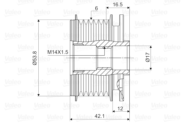 Valeo Vrijloop koppeling dynamo 588011