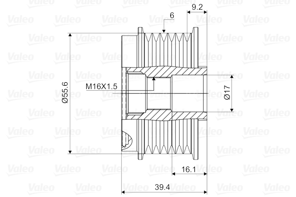 Valeo Vrijloop koppeling dynamo 588013