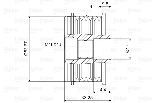 Valeo Vrijloop koppeling dynamo 588028