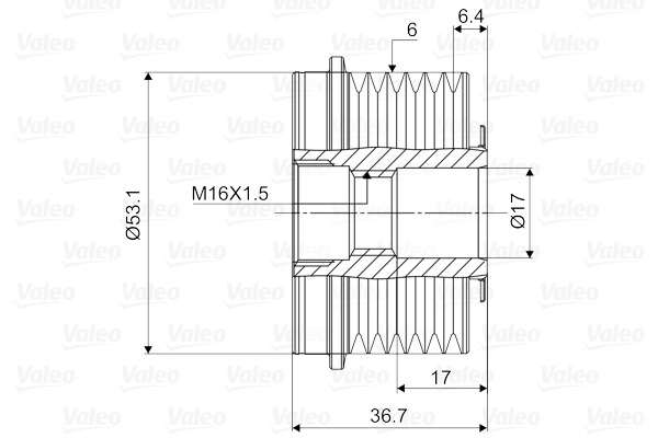 Valeo Vrijloop koppeling dynamo 588065